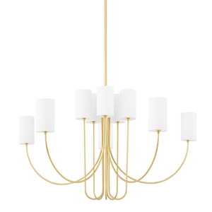 Harlem Chandelier 48.25" in aged brass — a Hudson Valley chandelier for dining rooms, entries, and living rooms at Laurie Yapp Home.