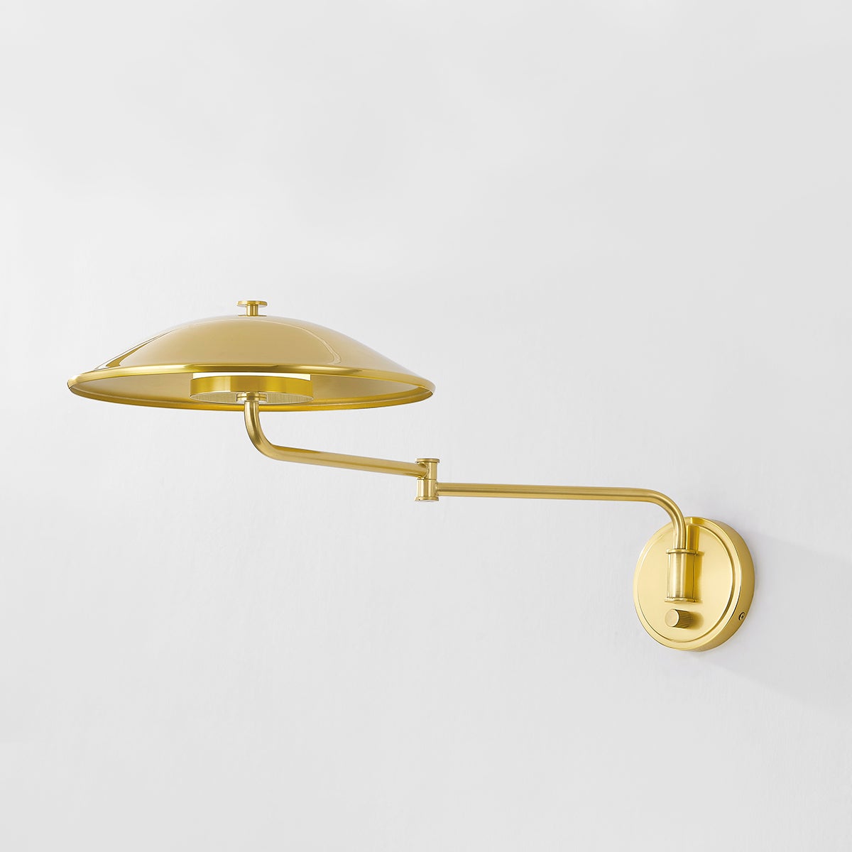 Brockville Wall Sconce in aged brass — a Hudson Valley wall sconce for bathrooms, hallways, and living rooms at Laurie Yapp Home.