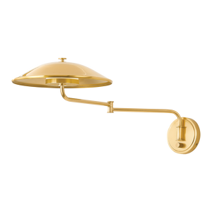 Brockville Wall Sconce in aged brass — a Hudson Valley wall sconce for bathrooms, hallways, and living rooms at Laurie Yapp Home.