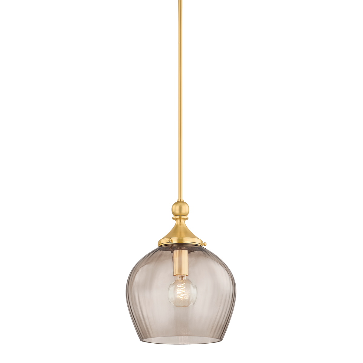Chatton Pendant 12" in aged brass — a Hudson Valley pendant for kitchens, entries, and dining rooms at Laurie Yapp Home.