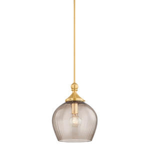 Chatton Pendant 12" in aged brass — a Hudson Valley pendant for kitchens, entries, and dining rooms at Laurie Yapp Home.