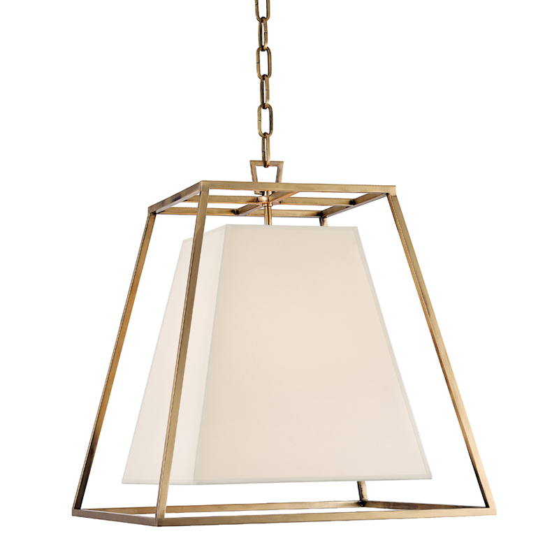 Kyle Pendant in aged brass — a Hudson Valley pendant for kitchens, entries, and dining rooms at Laurie Yapp Home.