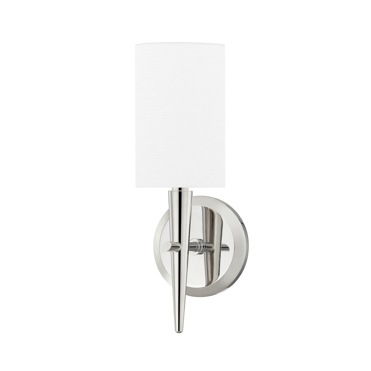 Kirkwood Wall Sconce in polished nickel — a Hudson Valley wall sconce for bathrooms, hallways, and living rooms at Laurie Yapp Home.