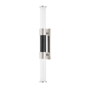Huntington Wall Sconce 2.5" in polished nickel shown from a second angle to highlight the arm curve and shade silhouette.