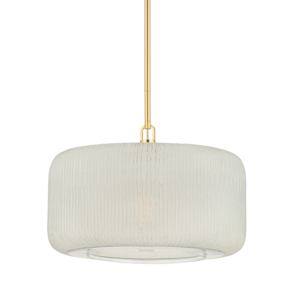 Beechurst Pendant 20" in aged brass — a Hudson Valley pendant for kitchens, entries, and dining rooms at Laurie Yapp Home.