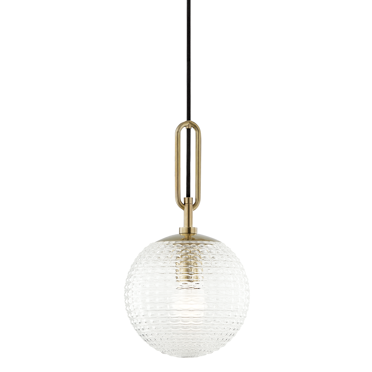 Jewett Pendant in aged brass — a Hudson Valley pendant for kitchens, entries, and dining rooms at Laurie Yapp Home.