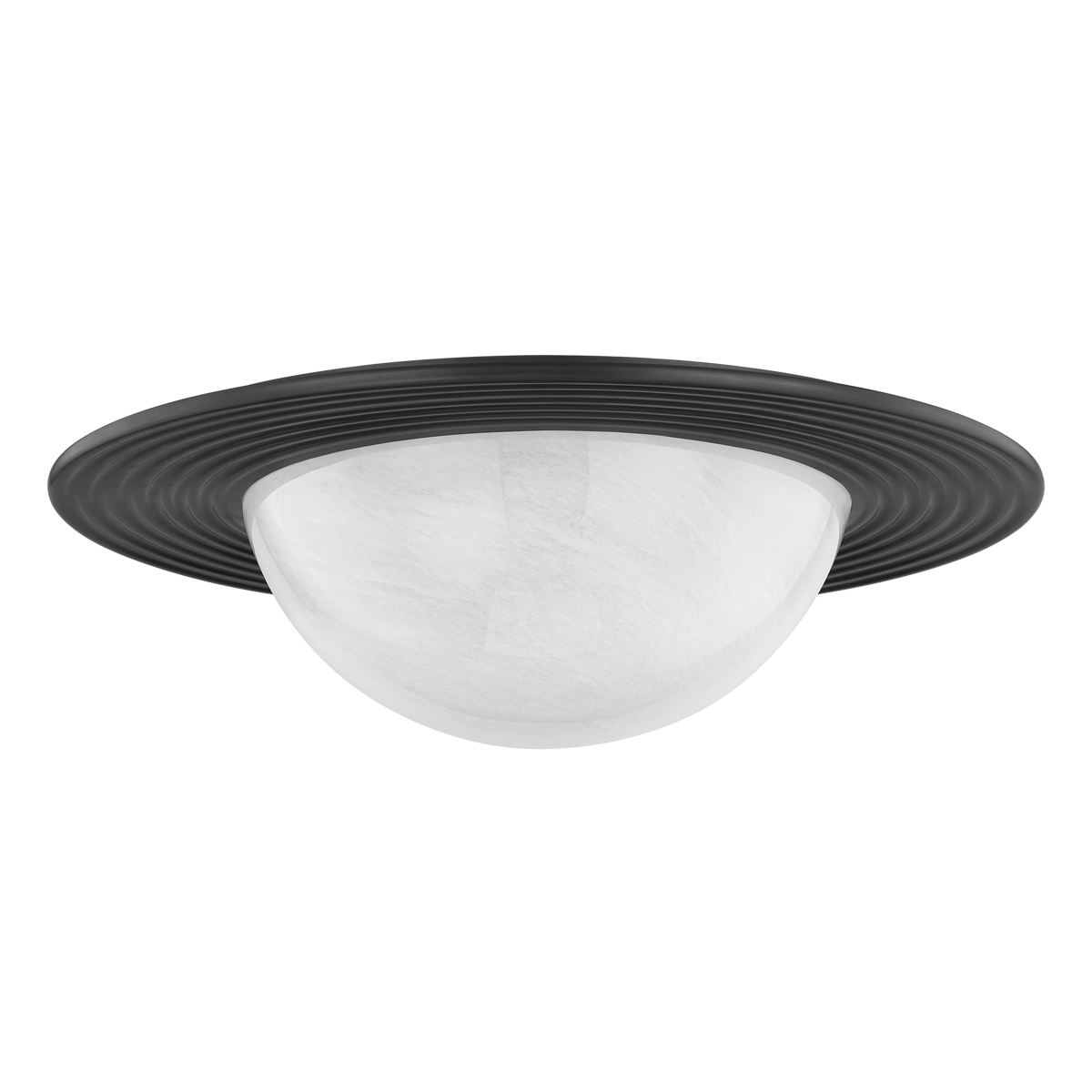 Geraldton Flush Mount 21" in aged brass — a Hudson Valley flush mount for hallways, bedrooms, and entryways at Laurie Yapp Home.