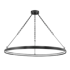 Rosendale Chandelier 42" in bronze shown from a second angle to highlight the frame, arms, and shade detail.