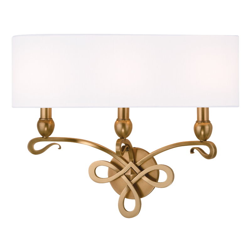 Pawling Wall Sconce 20" in aged brass — a Hudson Valley wall sconce for bathrooms, hallways, and living rooms at Laurie Yapp Home.