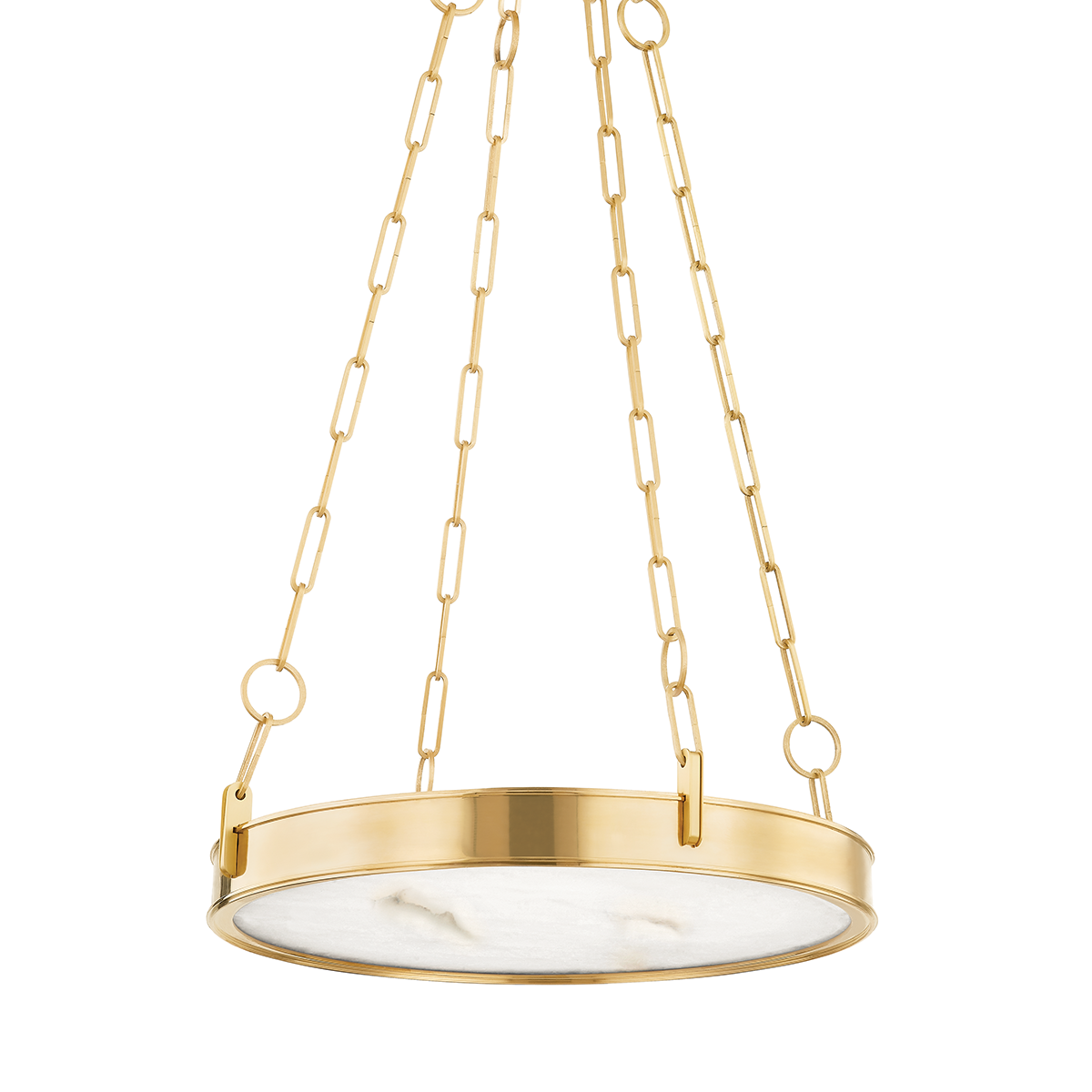 Kirby Chandelier 20" x 3.5" in aged brass — a Hudson Valley chandelier for dining rooms, entries, and living rooms at Laurie Yapp Home.