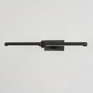 Close-up of the Deptford Picture Light 24" in dark bronze showing the arm curve and shade proportion.
