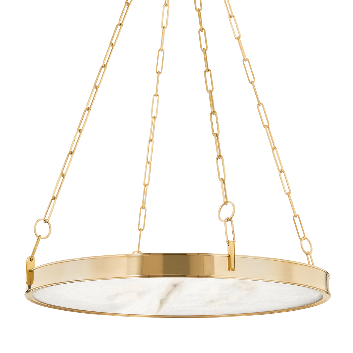 Kirby Chandelier 30" x 3.5" in aged brass — a Hudson Valley chandelier for dining rooms, entries, and living rooms at Laurie Yapp Home.