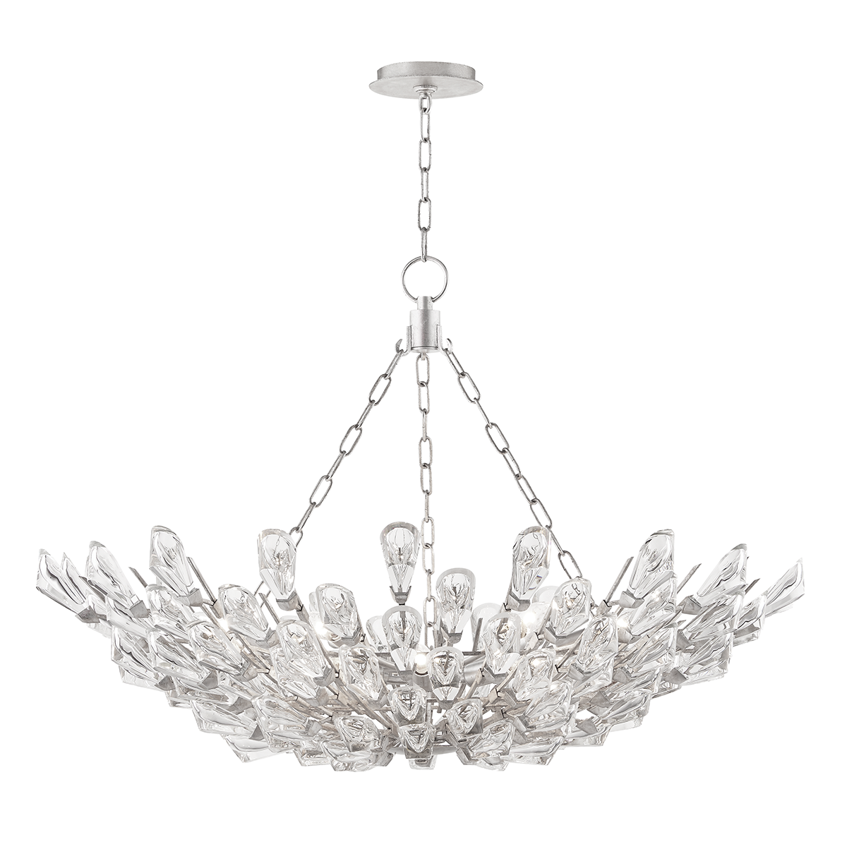 Tulip Chandelier 39.5" shown from a second angle to highlight the frame, arms, and shade detail.