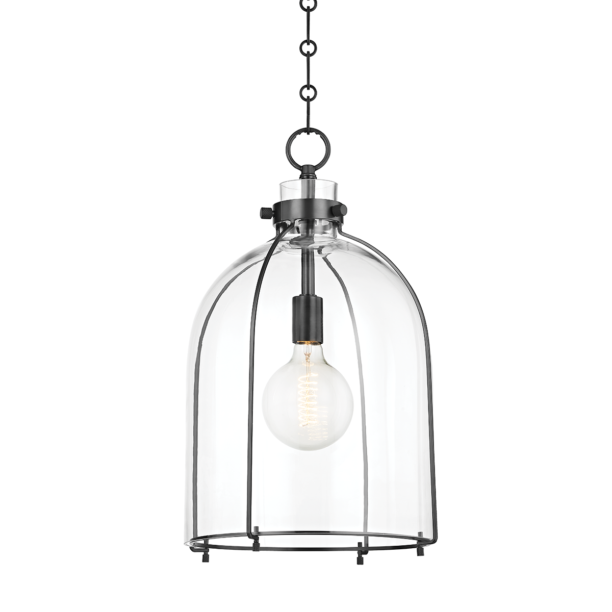 Eldridge Pendant 15.5" x 23.5" in aged brass — a Hudson Valley pendant for kitchens, entries, and dining rooms at Laurie Yapp Home.