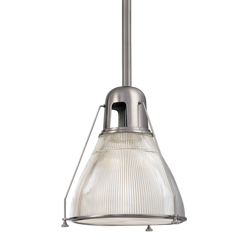 Haverhill Pendant 8" in satin nickel — a Hudson Valley pendant for kitchens, entries, and dining rooms at Laurie Yapp Home.