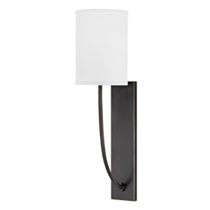 Colton Wall Sconce 4.5" in bronze shown from a second angle to highlight the arm curve and shade silhouette.