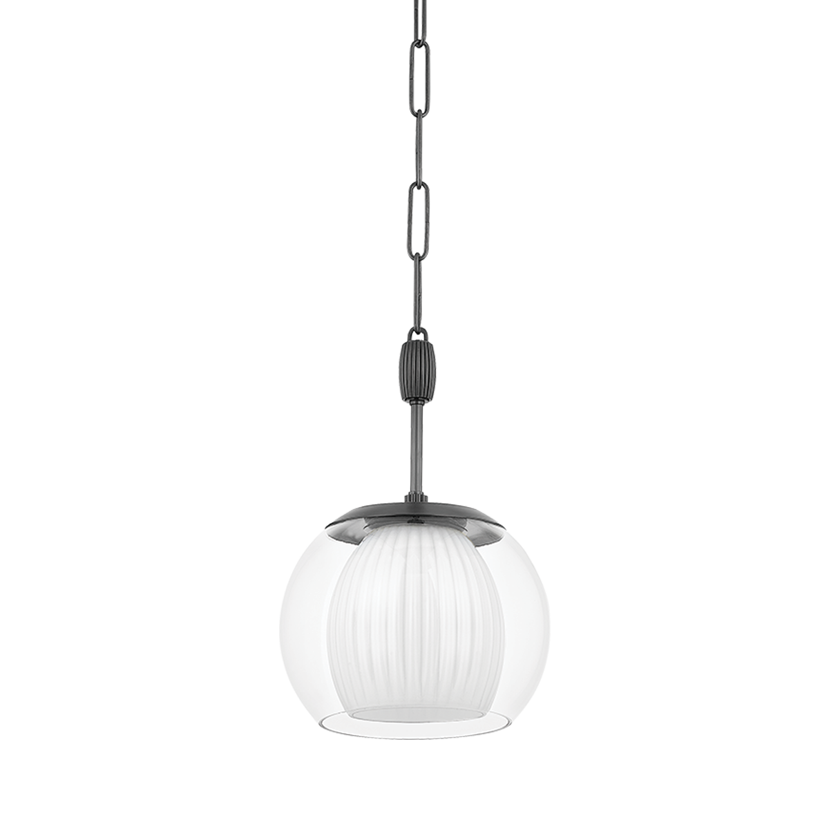 Clementon Pendant 11" in dark bronze shown from a second angle to highlight the shade shape and metal detail.