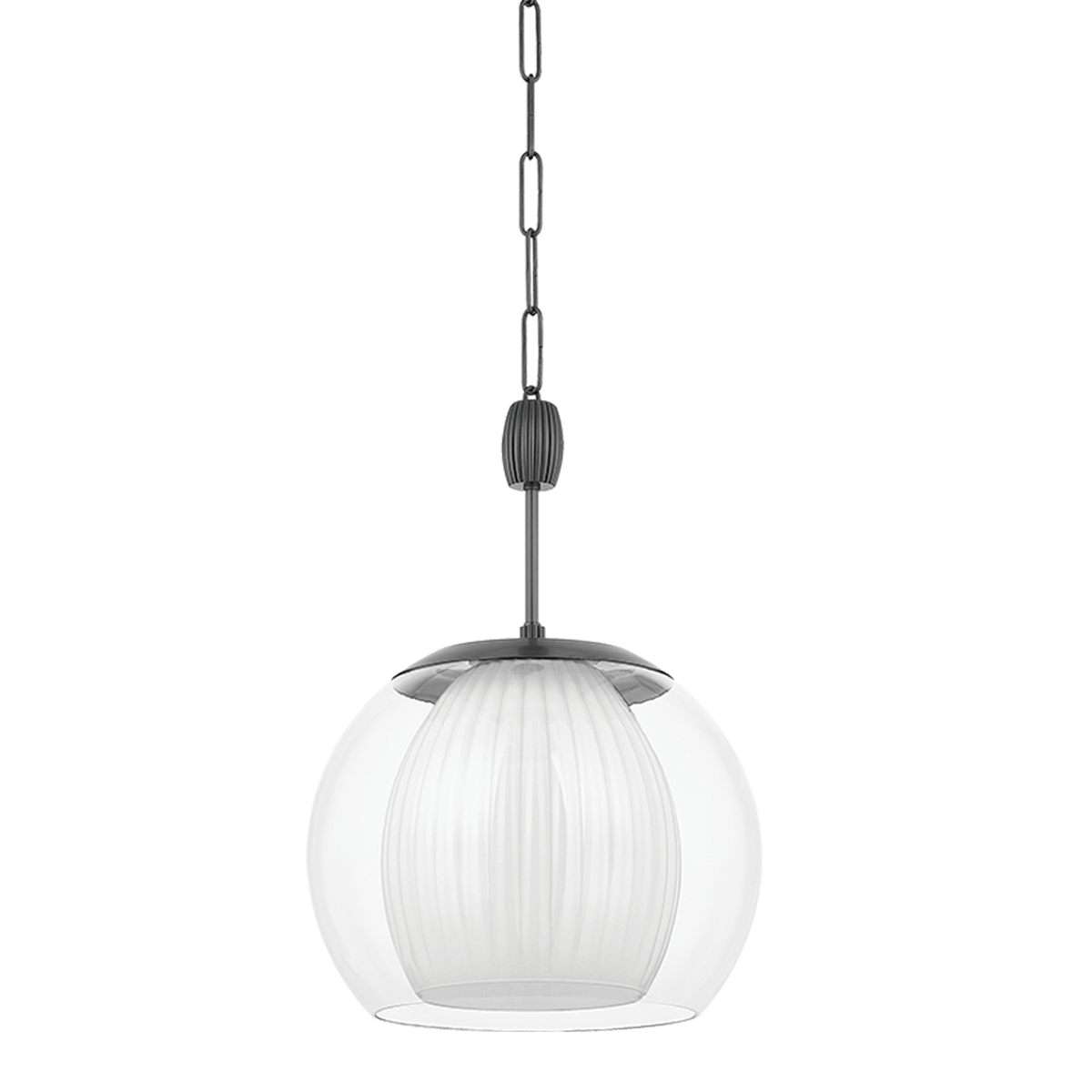 Clementon Pendant 17" in aged brass — a Hudson Valley pendant for kitchens, entries, and dining rooms at Laurie Yapp Home.