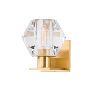 Cooperstown Wall Sconce in aged brass — a Hudson Valley wall sconce for bathrooms, hallways, and living rooms at Laurie Yapp Home.