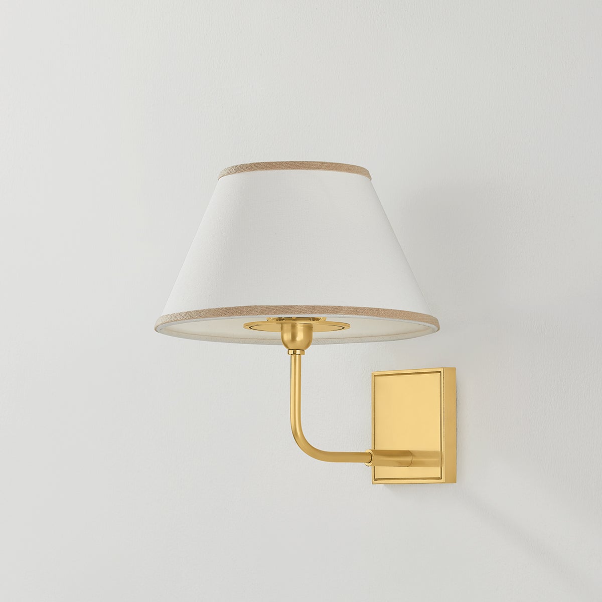 Durland Wall Sconce in aged brass — a Hudson Valley wall sconce for bathrooms, hallways, and living rooms at Laurie Yapp Home.