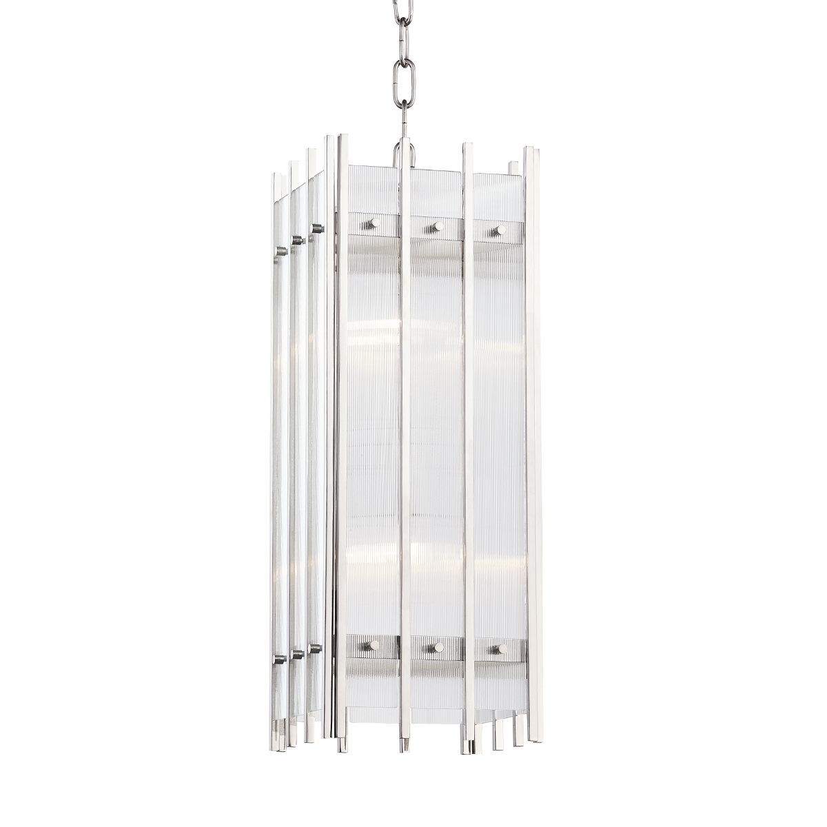 Wooster Lantern in polished nickel — a Hudson Valley lantern for entries, foyers, and covered porches at Laurie Yapp Home.