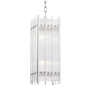 Wooster Lantern in polished nickel — a Hudson Valley lantern for entries, foyers, and covered porches at Laurie Yapp Home.