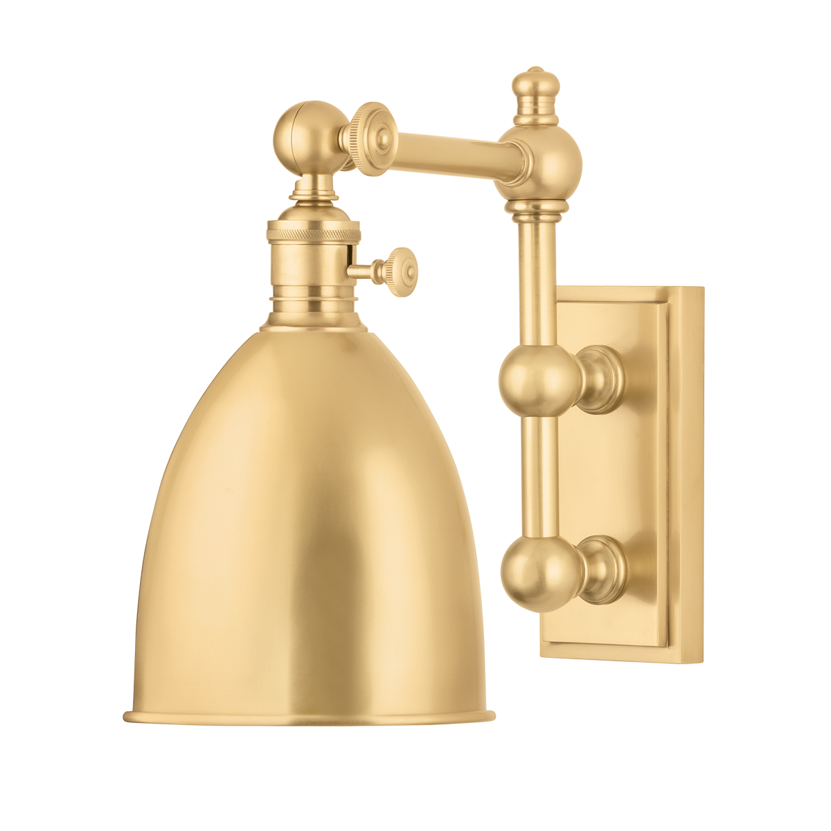 Roslyn Wall Sconce in aged brass — a Hudson Valley wall sconce for bathrooms, hallways, and living rooms at Laurie Yapp Home.