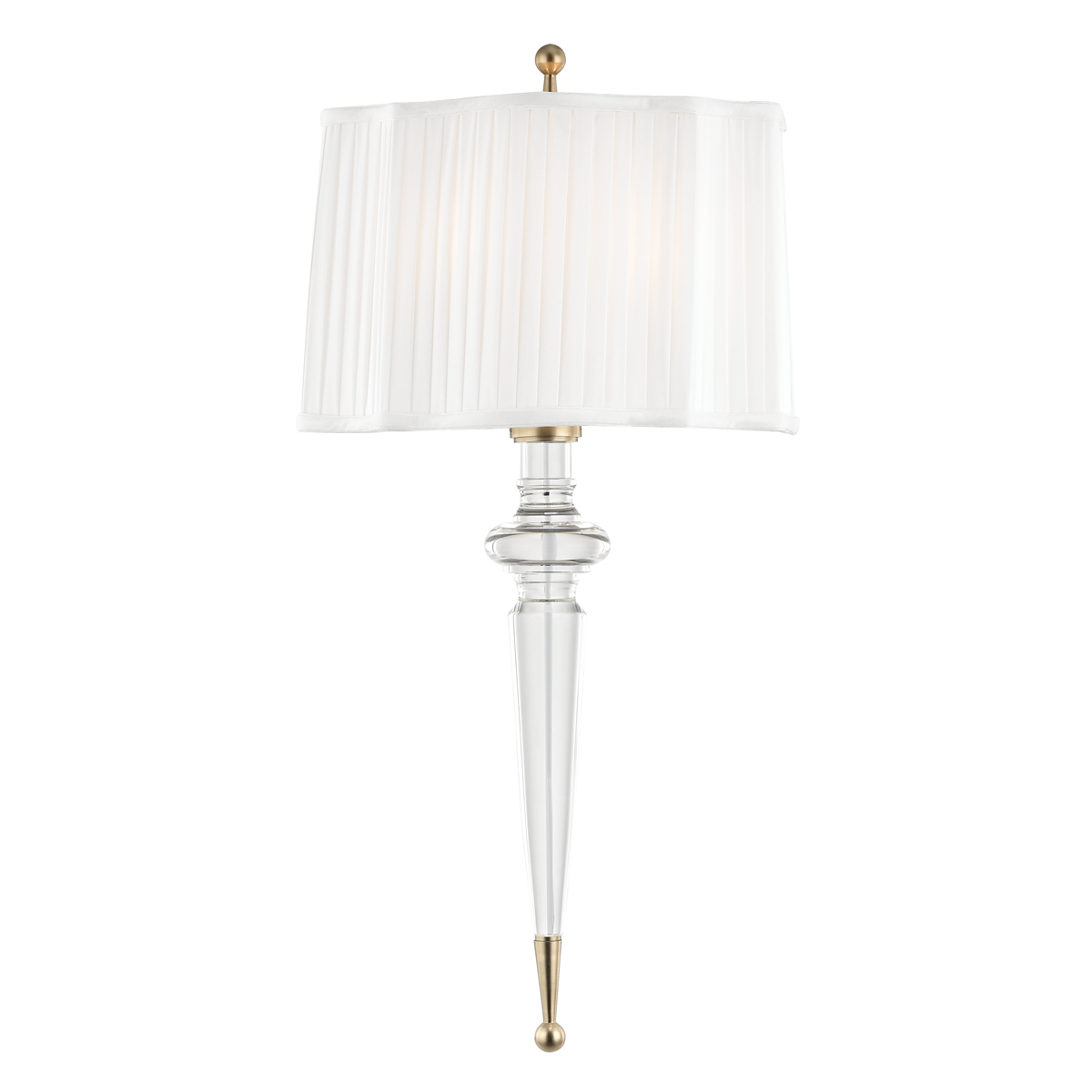 Tipton Wall Sconce 12" x 24" in aged brass — a Hudson Valley wall sconce for bathrooms, hallways, and living rooms at Laurie Yapp Home.