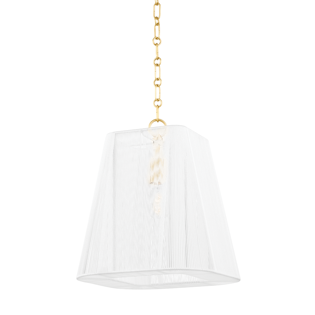 Verona Beach Pendant 13.75" in aged brass — a Hudson Valley pendant for kitchens, entries, and dining rooms at Laurie Yapp Home.