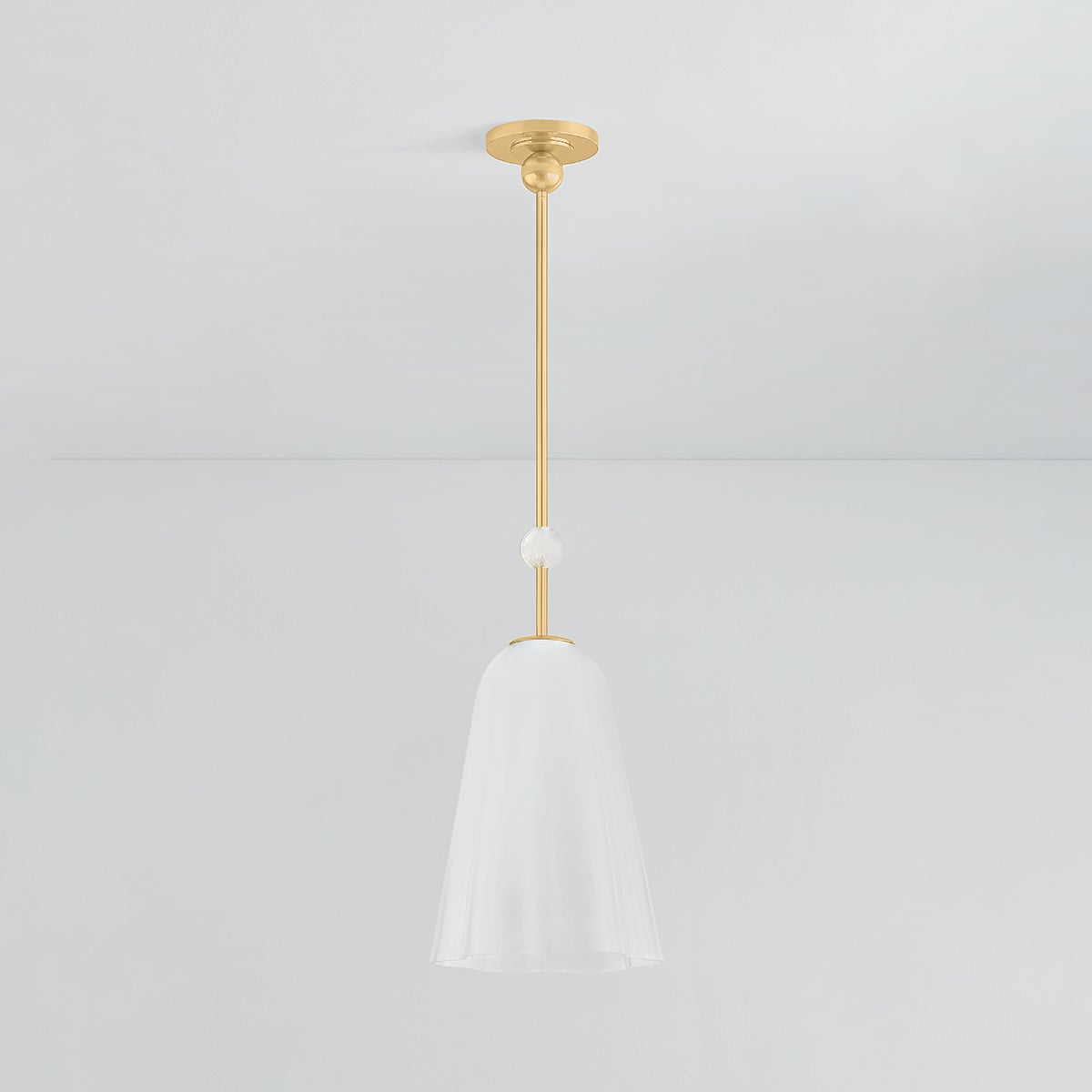 Cambria Heights Pendant in aged brass — a Hudson Valley pendant for kitchens, entries, and dining rooms at Laurie Yapp Home.