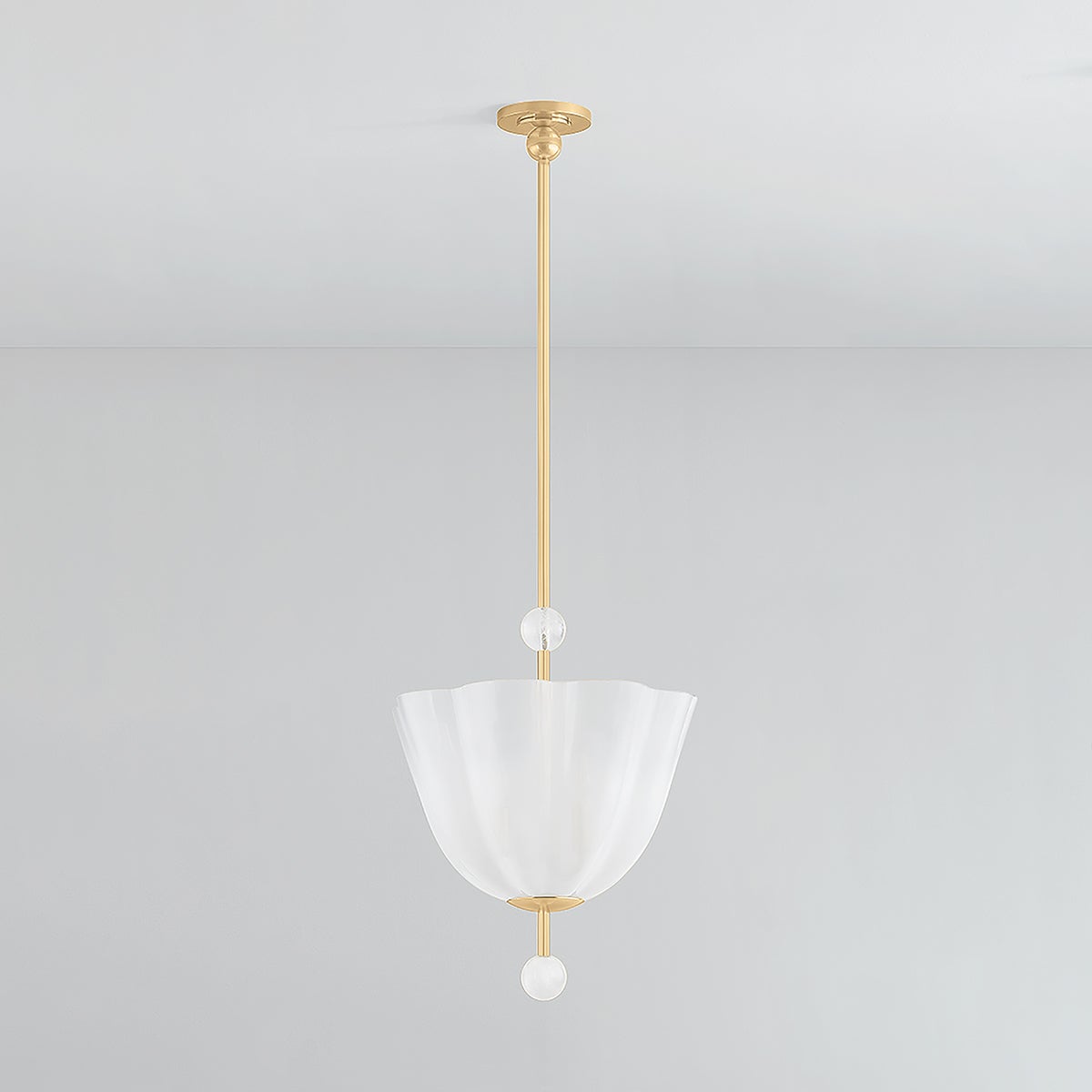 Cambria Heights Lantern in aged brass — a Hudson Valley lantern for entries, foyers, and covered porches at Laurie Yapp Home.