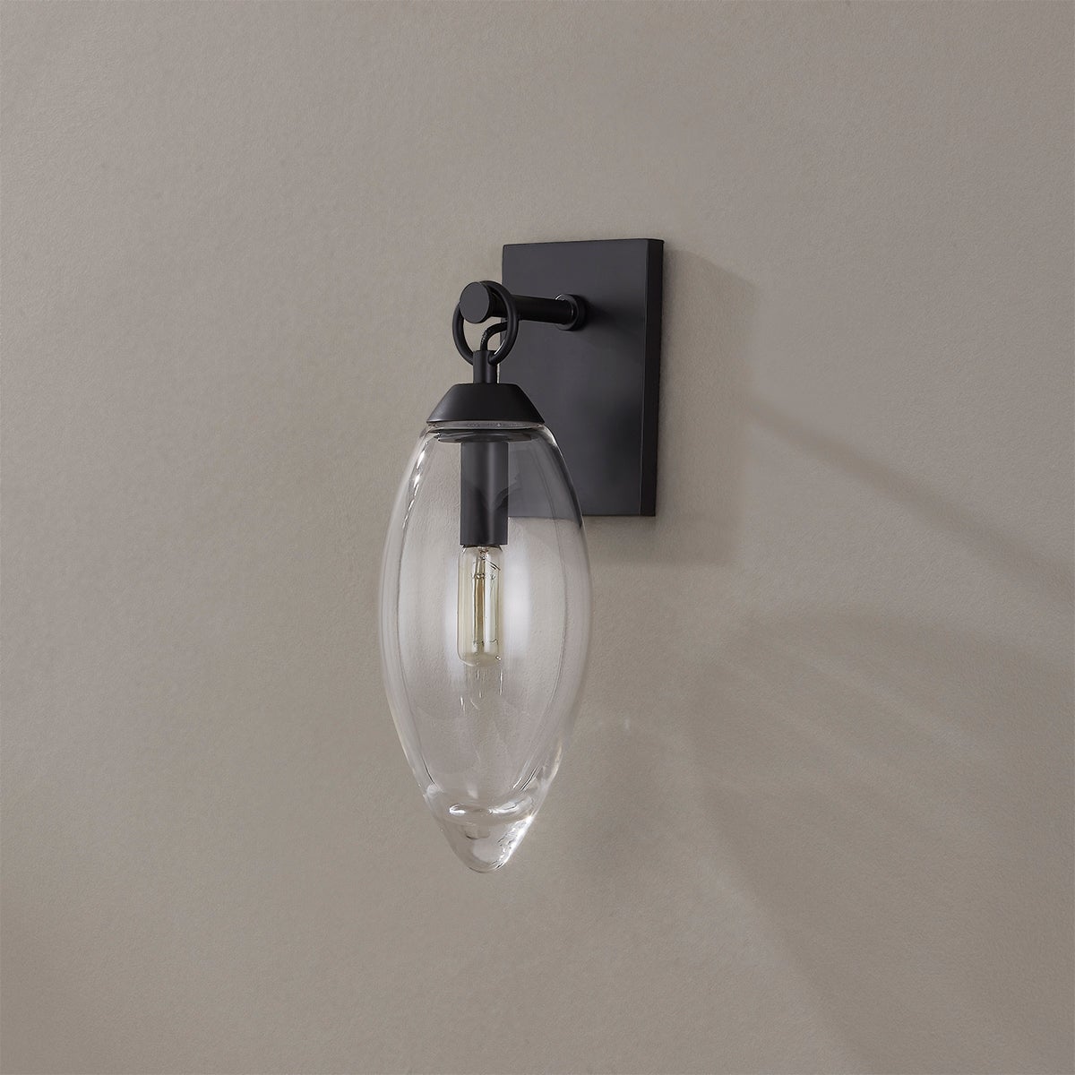 Close-up of the Nantucket Wall Sconce showing the arm curve and shade silhouette.