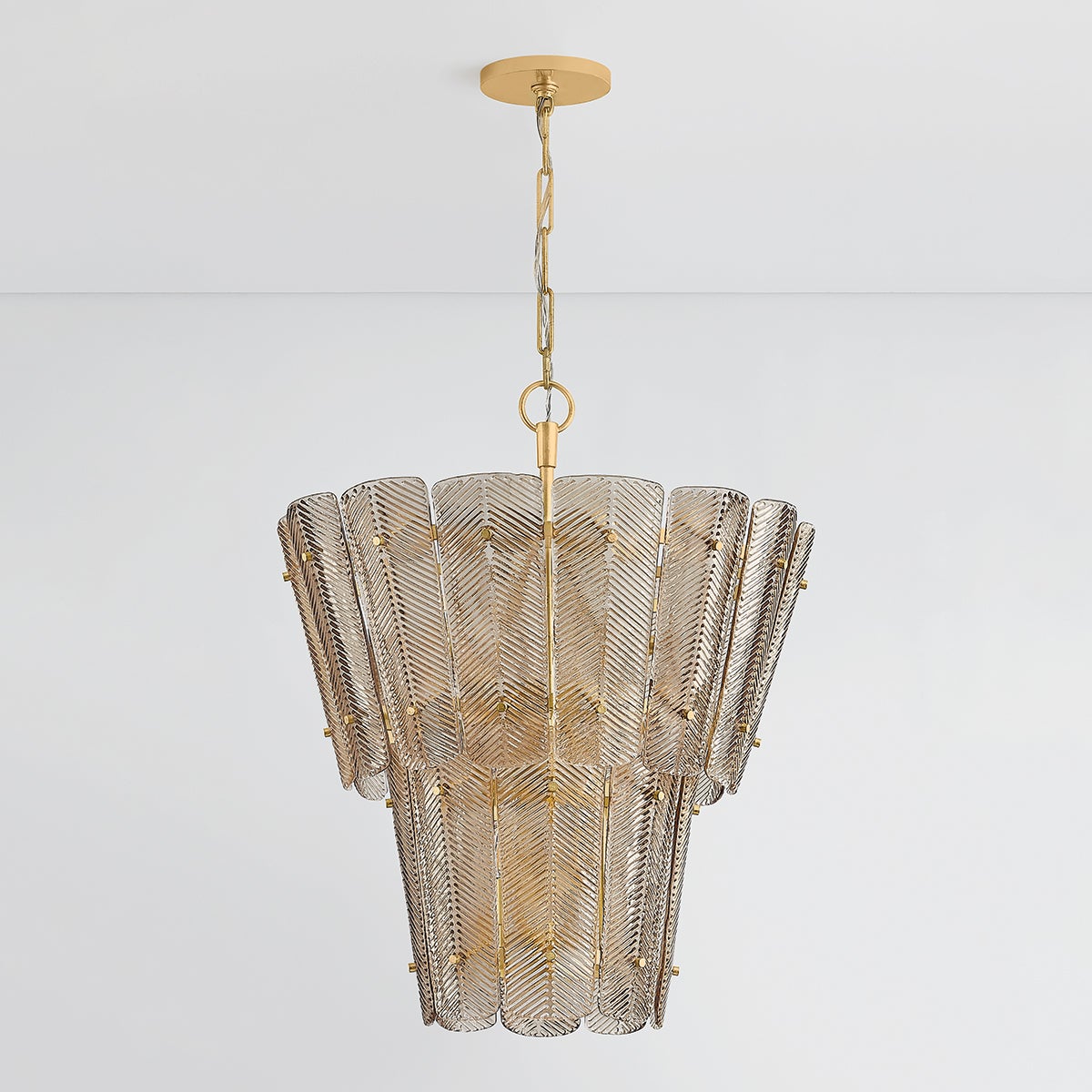 Cassian Chandelier 28.75" shown from a second angle to highlight the frame, arms, and shade detail.