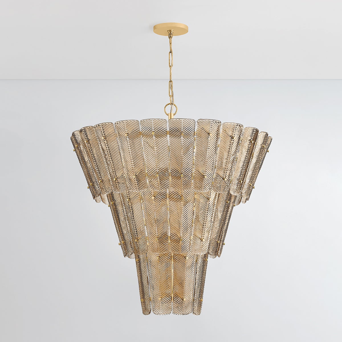 Cassian Chandelier 44.5" shown from a second angle to highlight the frame, arms, and shade detail.