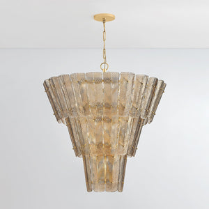 Close-up of the Cassian Chandelier 44.5" showing the frame, arms, and shade detail.