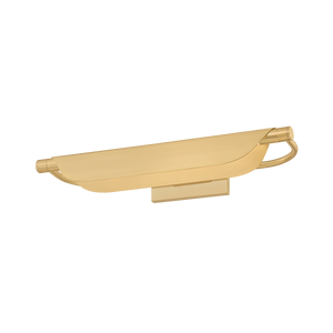 Tinwald Picture Light 19.25" in aged brass — a Hudson Valley picture light for gallery walls and reading nooks at Laurie Yapp Home.