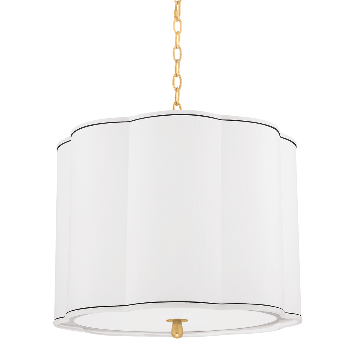Sweeny Pendant 20" in aged brass — a Hudson Valley pendant for kitchens, entries, and dining rooms at Laurie Yapp Home.