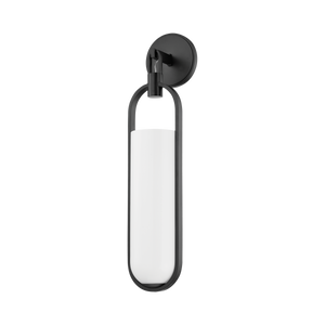 Lorimer Wall Sconce in bronze shown from a second angle to highlight the arm curve and shade silhouette.
