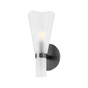 Pine Island Wall Sconce in dark bronze shown from a second angle to highlight the arm curve and shade silhouette.