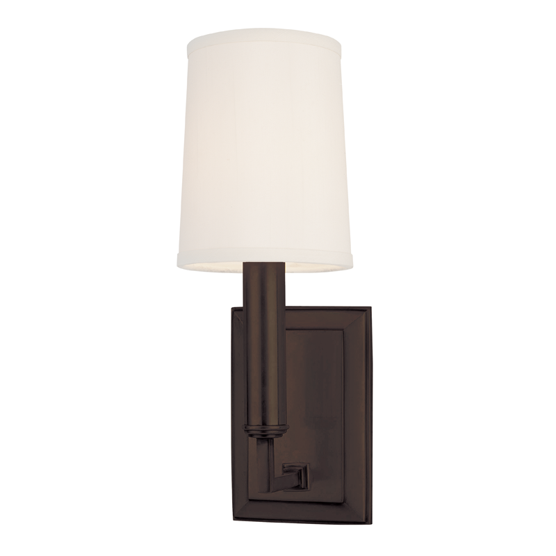 Clinton Wall Sconce 4" in aged brass — a Hudson Valley wall sconce for bathrooms, hallways, and living rooms at Laurie Yapp Home.