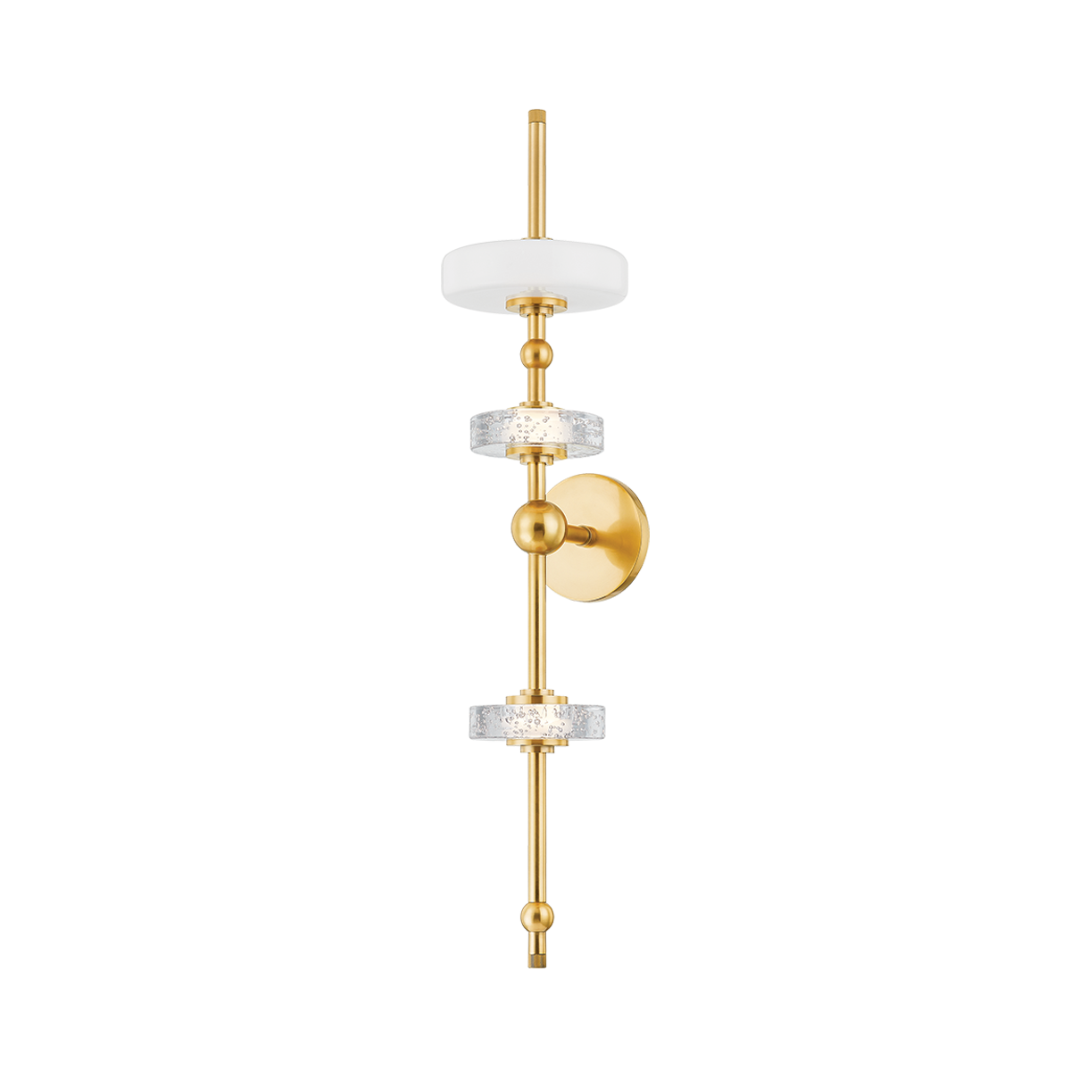 Maynard Wall Sconce in aged brass — a Hudson Valley wall sconce for bathrooms, hallways, and living rooms at Laurie Yapp Home.