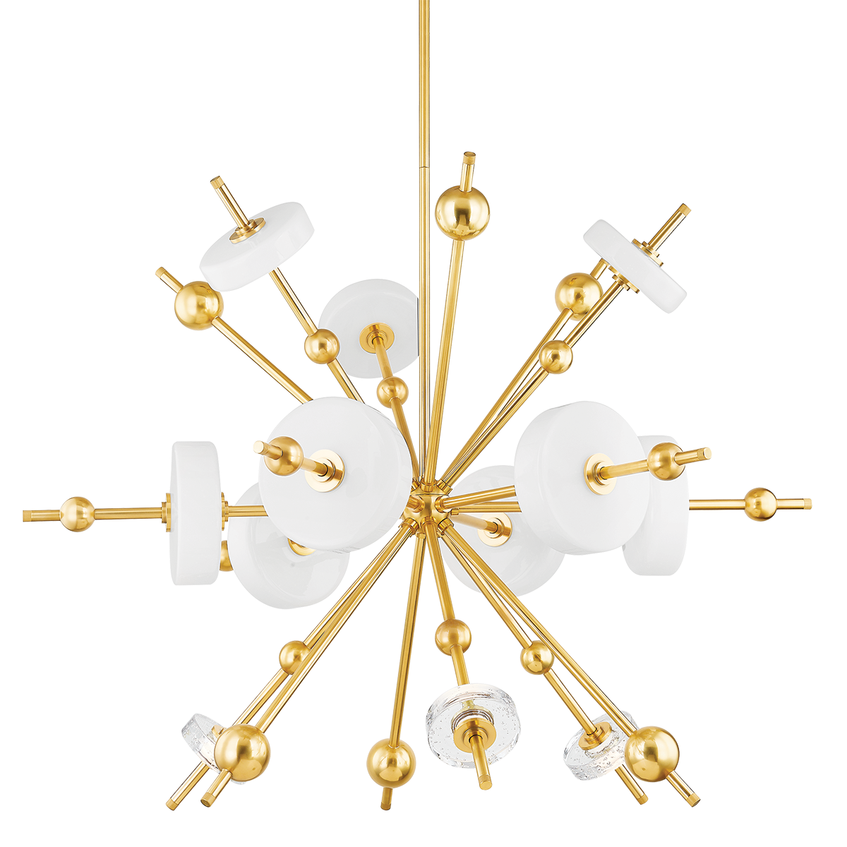 Maynard Chandelier 44.5" in aged brass — a Hudson Valley chandelier for dining rooms, entries, and living rooms at Laurie Yapp Home.