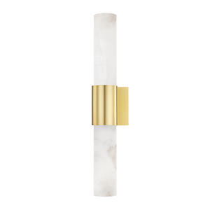 Barkley Wall Sconce in aged brass — a Hudson Valley wall sconce for bathrooms, hallways, and living rooms at Laurie Yapp Home.