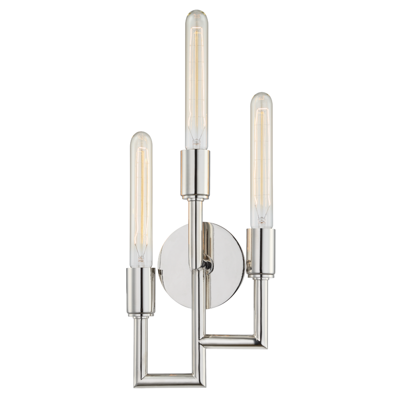 Angler Wall Sconce in aged brass — a Hudson Valley wall sconce for bathrooms, hallways, and living rooms at Laurie Yapp Home.
