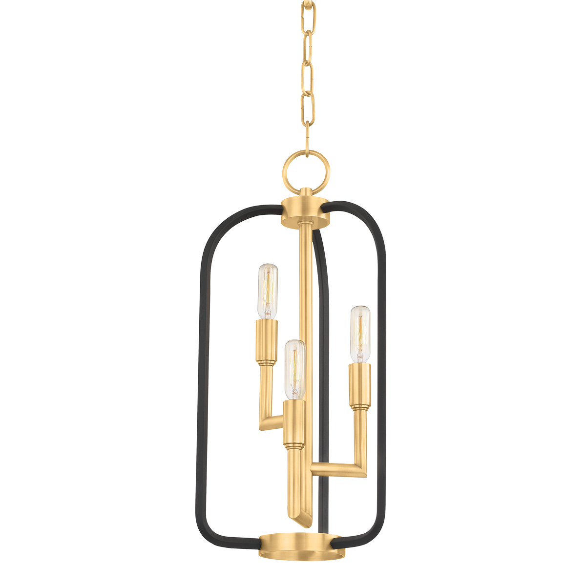 Angler Lantern 10" in aged brass — a Hudson Valley lantern for entries, foyers, and covered porches at Laurie Yapp Home.