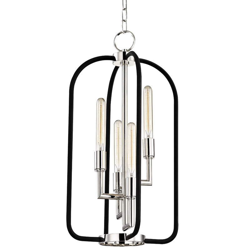 Angler Lantern 15" in aged brass — a Hudson Valley lantern for entries, foyers, and covered porches at Laurie Yapp Home.