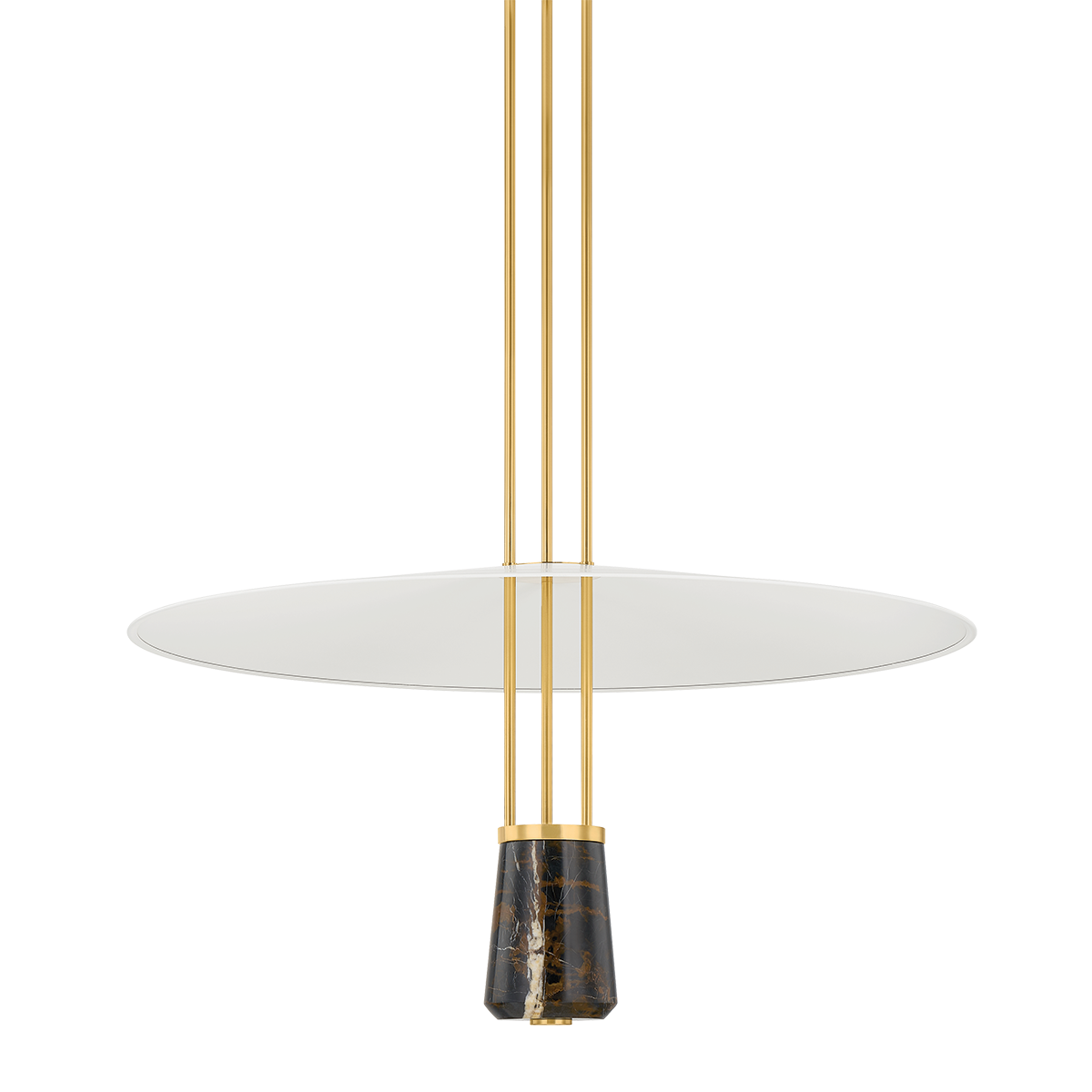 Barnegat Pendant in aged brass — a Hudson Valley pendant for kitchens, entries, and dining rooms at Laurie Yapp Home.