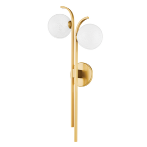 Laval Wall Sconce 10.5" in aged brass — a Hudson Valley wall sconce for bathrooms, hallways, and living rooms at Laurie Yapp Home.