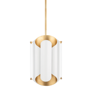 Banks Pendant shown from a second angle to highlight the shade shape and metal detail.