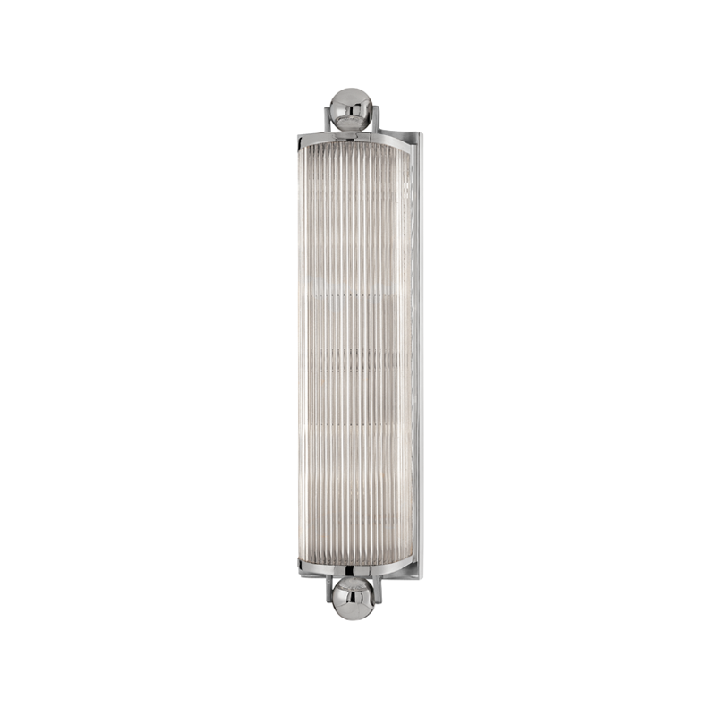 Mclean Bath And Vanity 4.75" x 19" in polished nickel — a Hudson Valley bath and vanity for bathrooms and powder rooms at Laurie Yapp Home.